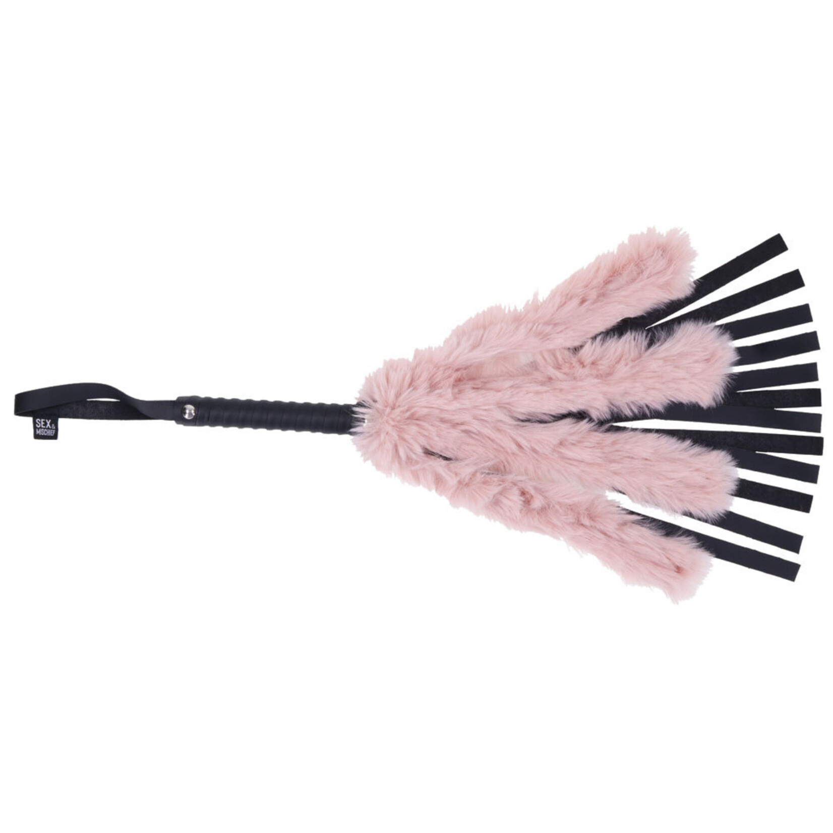 Sportsheets Brat Faux Fur Flogger - Pink/black