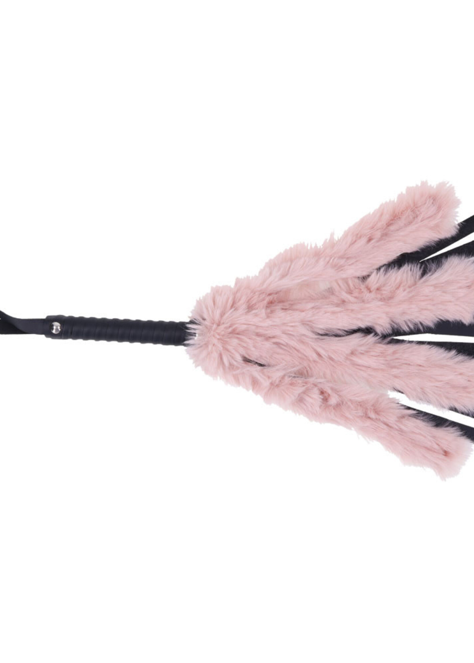 Sportsheets Brat Faux Fur Flogger - Pink/black