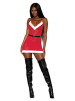 Dreamgirl Santa Baby Chemise - One Size - Lipstick Red