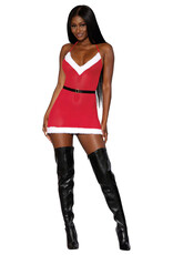 Dreamgirl Santa Baby Chemise - One Size - Lipstick Red