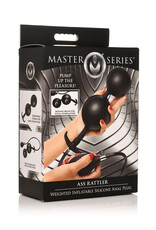 XR Brands Master Series Master Series Ass Rattler Weighted Inflatable Silicone Anal Plug