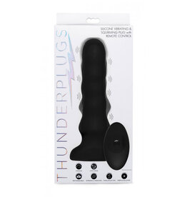 XR Brands Thunder Plugs Thunder Plugs Silicone Vibrating & Squirming Plug With Remote Control