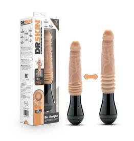 Blush Novelties Dr. Skin Silicone - Dr. Knight - Thrusting Gyrating Vibrating Dildo - Beige