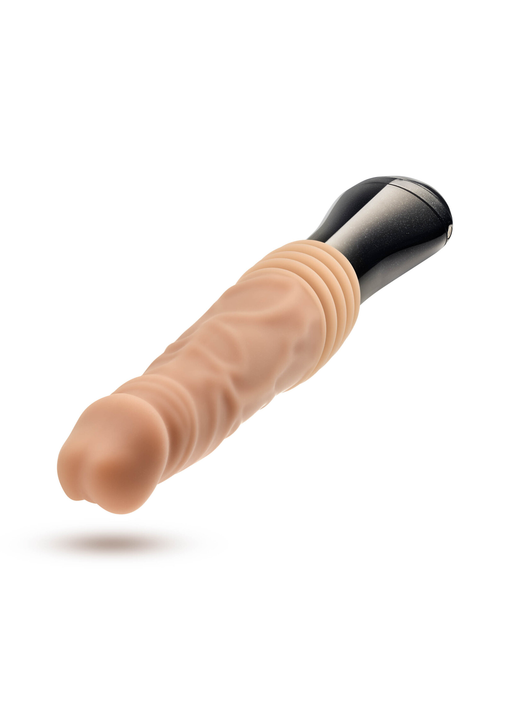 Blush Novelties Dr. Skin Silicone - Dr. Knight - Thrusting Gyrating Vibrating Dildo - Beige