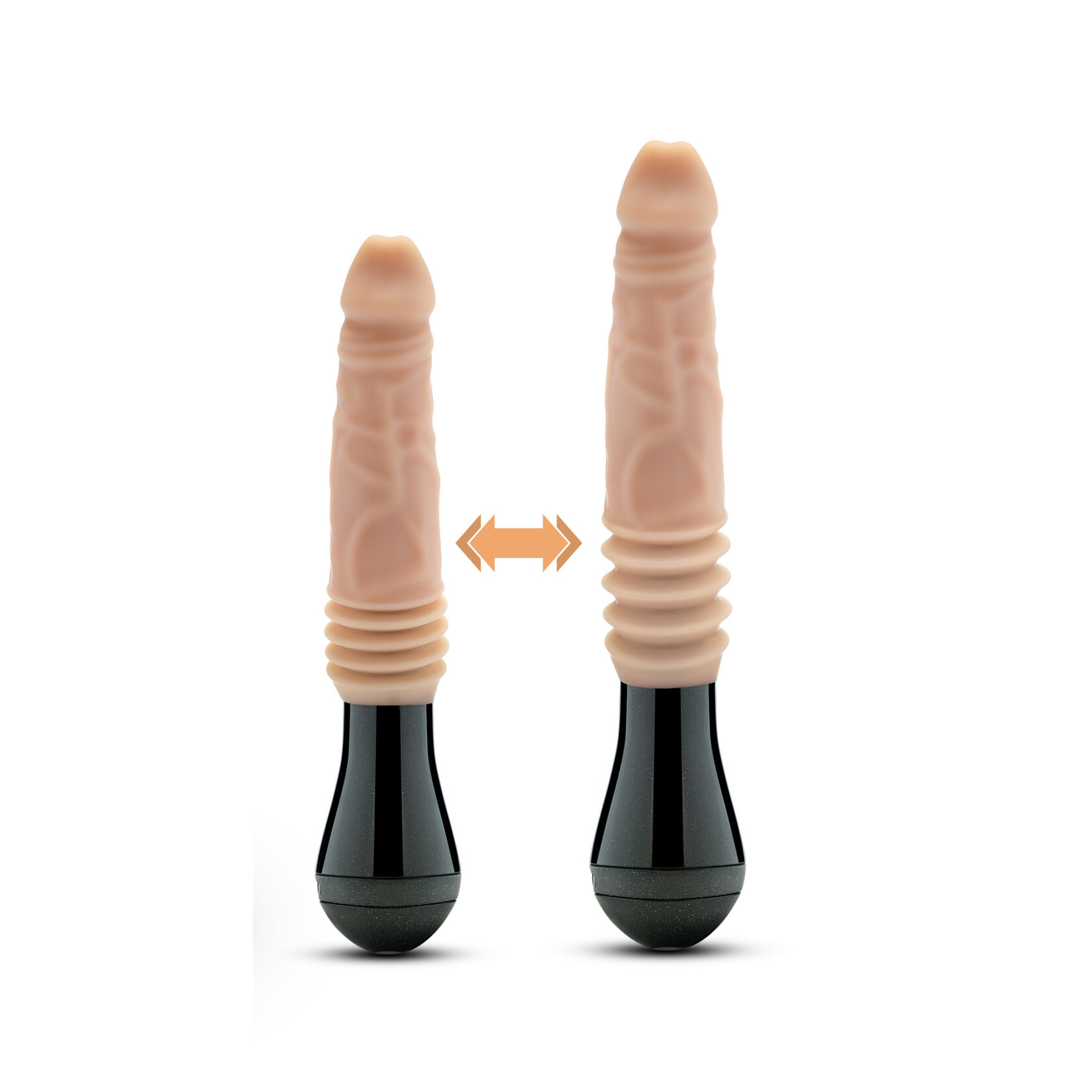 Blush Novelties Dr. Skin Silicone - Dr. Knight - Thrusting Gyrating Vibrating Dildo - Beige