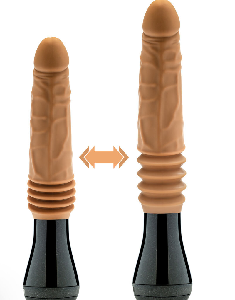 Blush Novelties Dr. Skin Silicone - Dr. Arthur - Thrusting Gyrating Vibrating Dildo - Tan