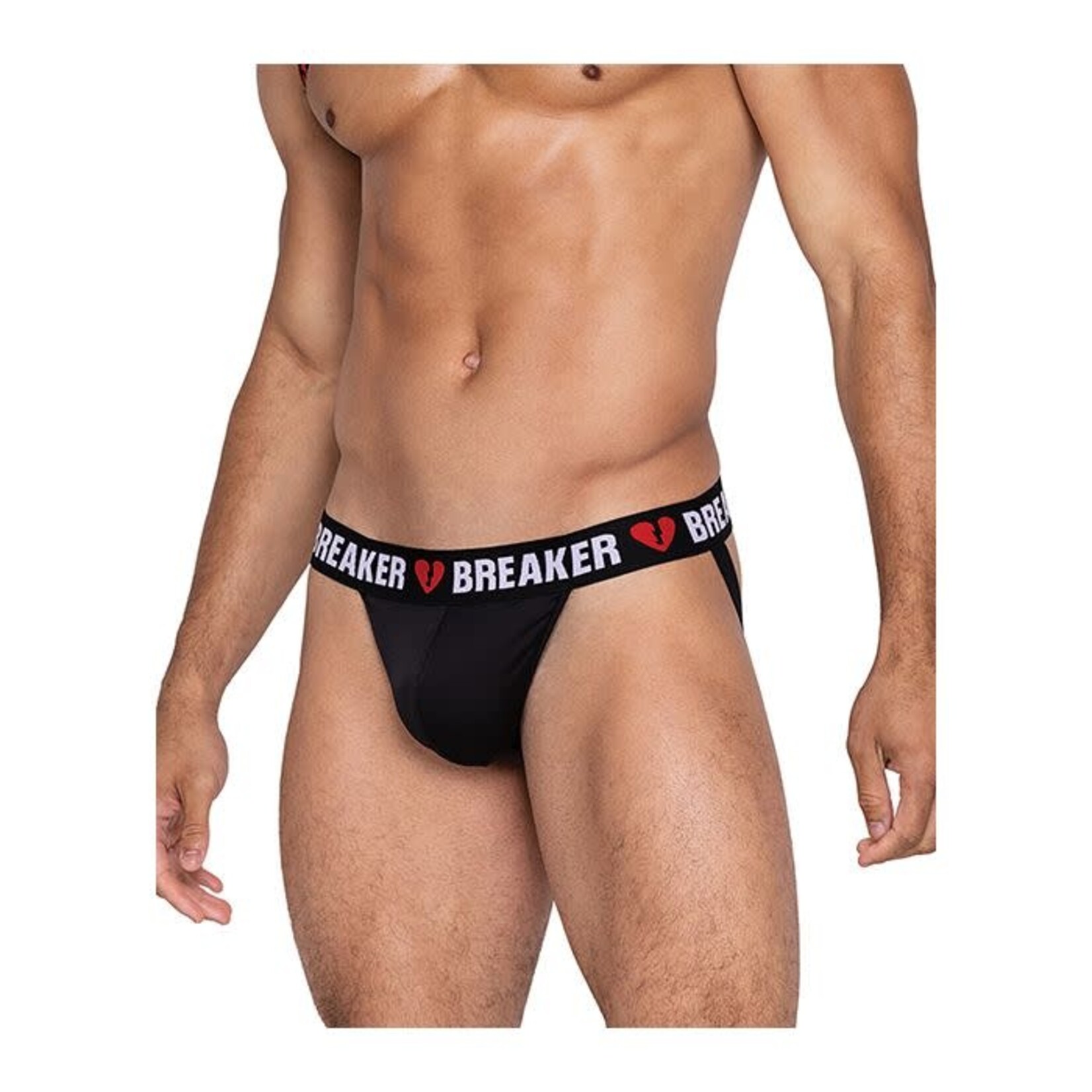 Roma Costumes Heartbreaker Jockstrap w/Contoured Pouch & Elastic Rear Straps - Black/Red