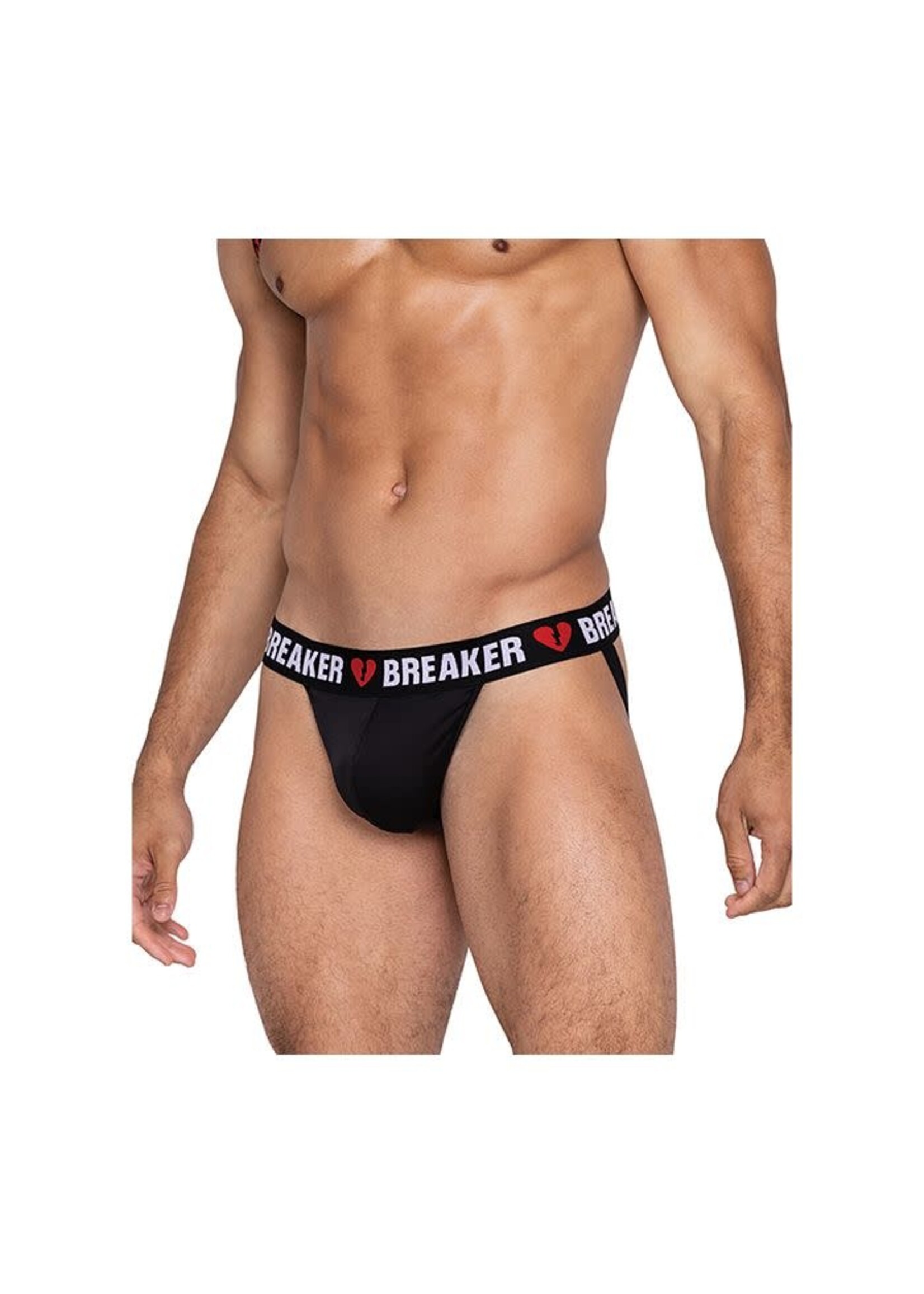 Roma Costumes Heartbreaker Jockstrap w/Contoured Pouch & Elastic Rear Straps - Black/Red