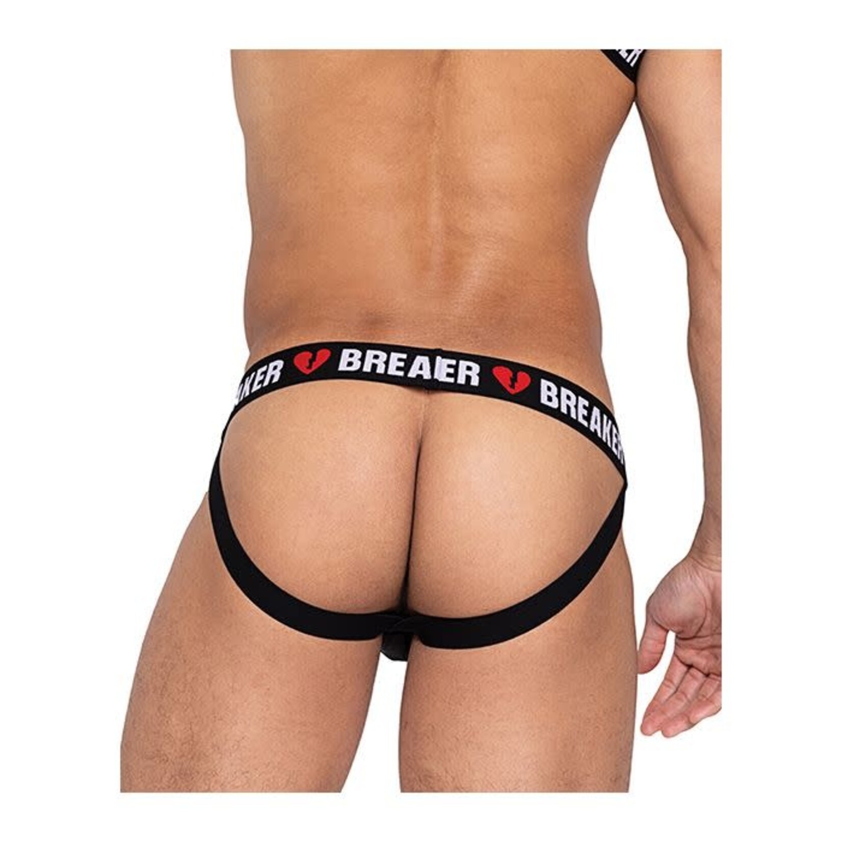 Roma Costumes Heartbreaker Jockstrap w/Contoured Pouch & Elastic Rear Straps - Black/Red