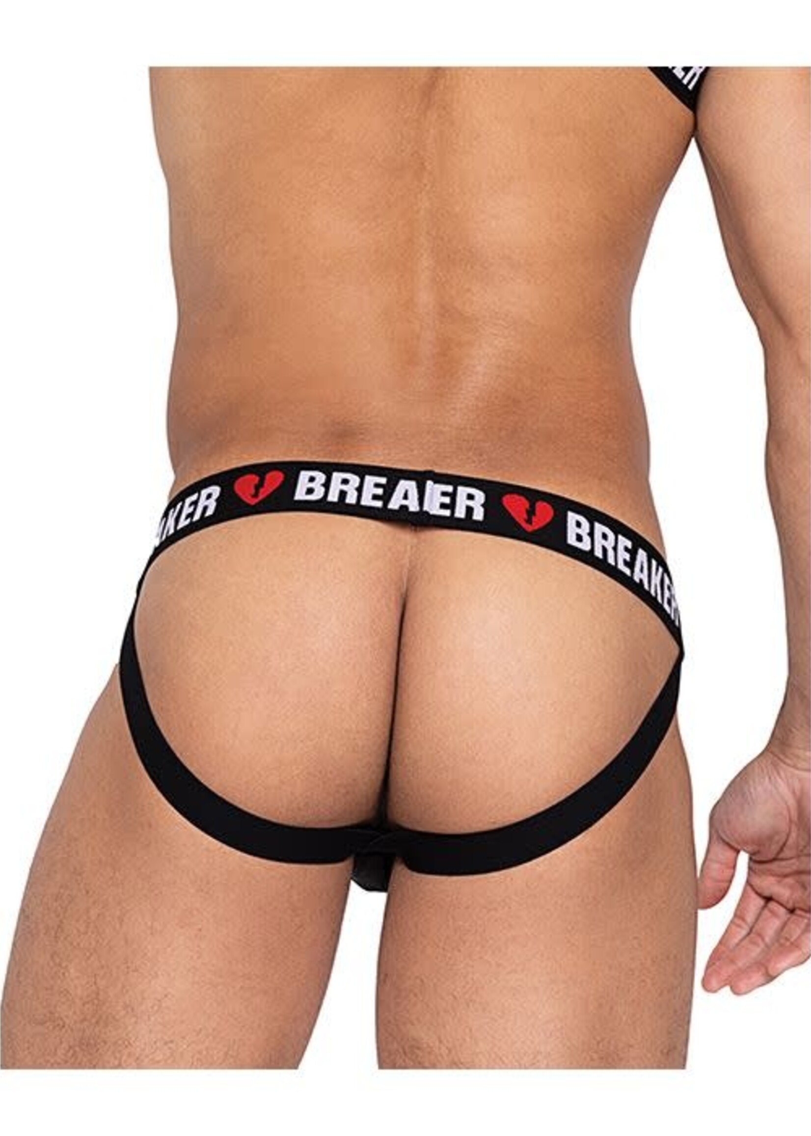 Roma Costumes Heartbreaker Jockstrap w/Contoured Pouch & Elastic Rear Straps - Black/Red