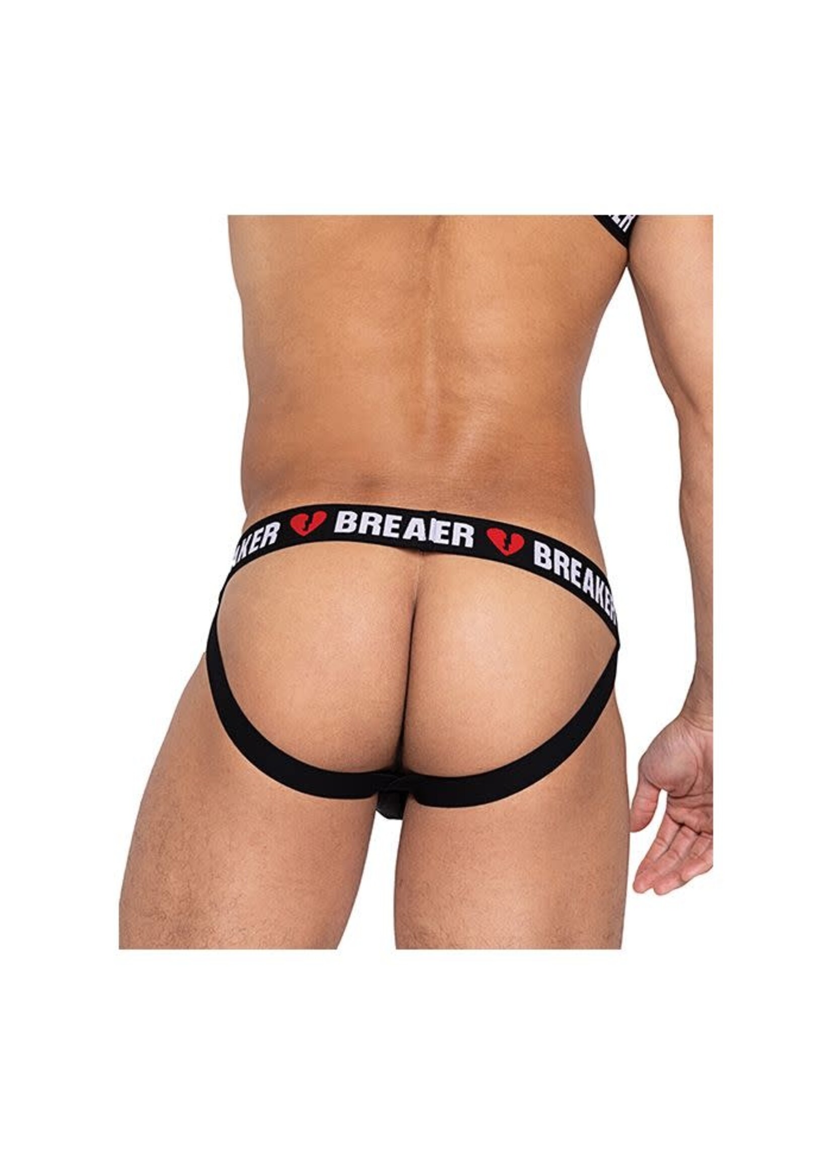 Roma Costumes Heartbreaker Jockstrap w/Contoured Pouch & Elastic Rear Straps - Black/Red