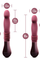 Blush Novelties Temptasia Trixie Rechargeable Silicone Thrusting Dildo - Wine