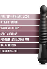 Blush Novelties Temptasia Lazarus Rechargeable Silicone Thrusting Dildo - Black