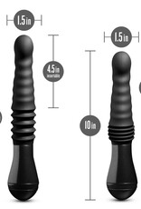 Blush Novelties Temptasia Lazarus Rechargeable Silicone Thrusting Dildo - Black