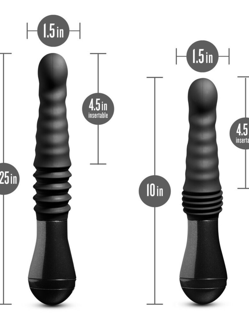 Blush Novelties Temptasia Lazarus Rechargeable Silicone Thrusting Dildo - Black