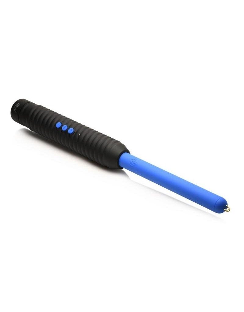 XR Brands Zeus Electrosex Zeus Electrosex Shock Rod E-Stim Zapping Wand - Blue/Black