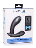 XR Brands Zeus Electrosex Zeus Vibrating & E-Stim Silicone Rechargeable Prostate Massager With Remote Control - Black