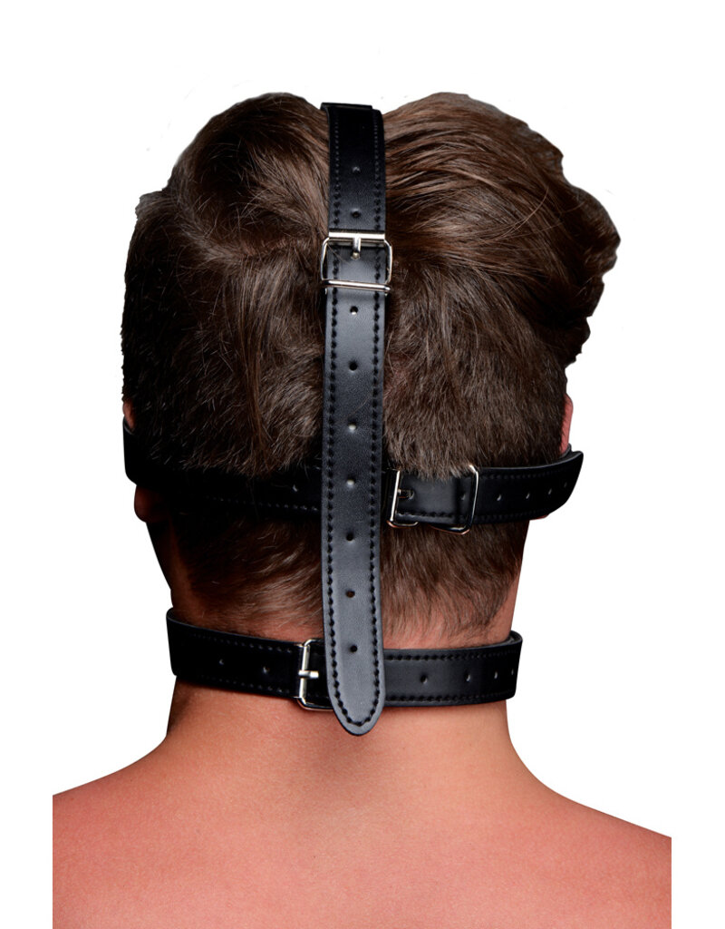 XR Brands Strict Blindfold Harness + Ball Gag