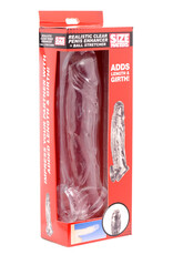 XR Brands Size Matters Realistic Clear Penis Enhancer and Ball Stretcher