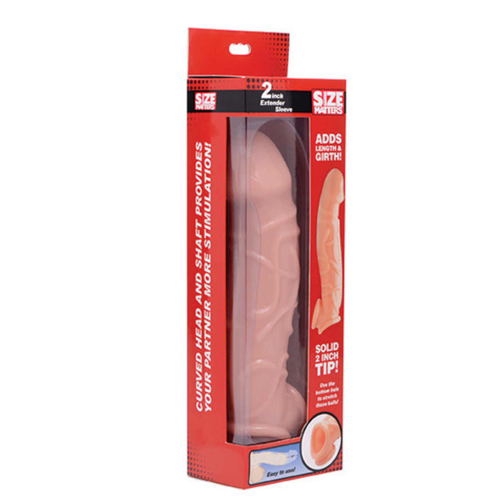 XR Brands Size Matters Size Matters Penis Extender Sleeve 2in - Vanilla