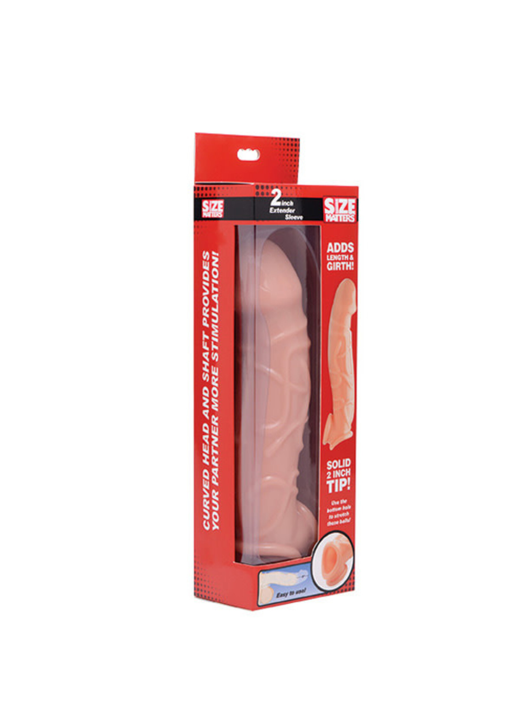 XR Brands Size Matters Size Matters Penis Extender Sleeve 2in - Vanilla