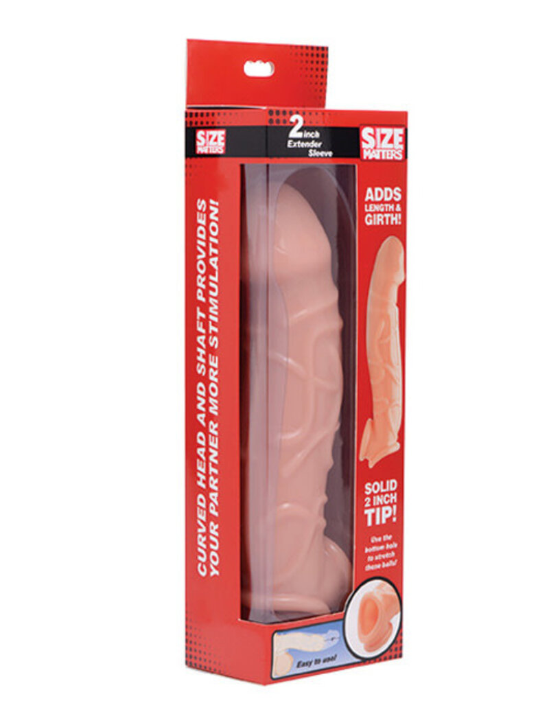 XR Brands Size Matters Size Matters Penis Extender Sleeve 2in - Vanilla