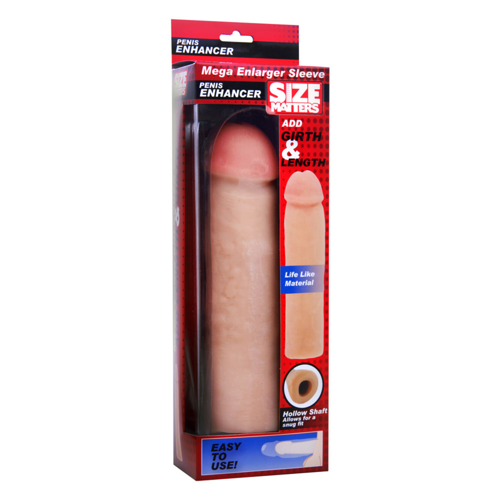 XR Brands Size Matters Size Matters Mega Enlarger Penis Enhancer Sleeve Flesh