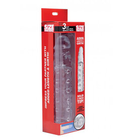 XR Brands Size Matters Size Matters 3 Inch Penis Enhancer Sleeve Clear 8.5 Inches