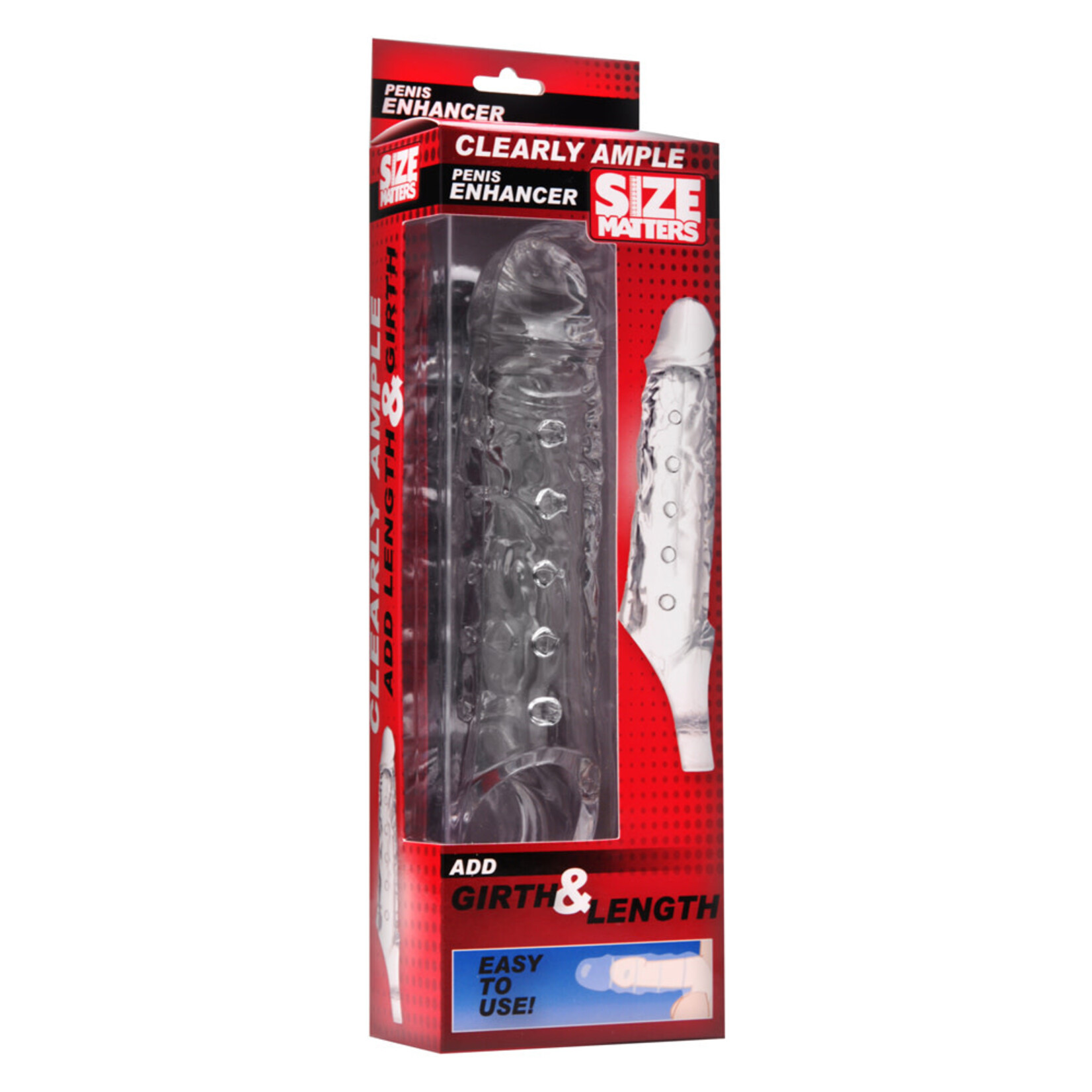 XR Brands Size Matters Clearly Ample Penis Enhancer - Clear