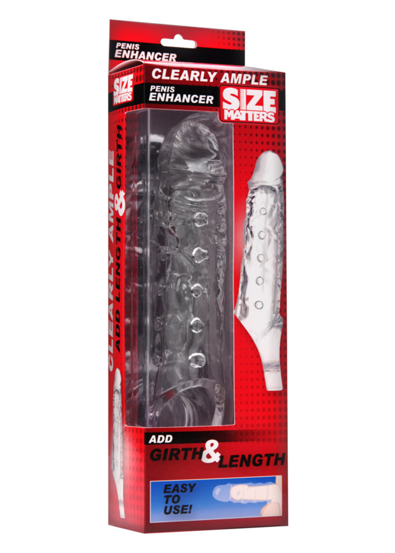 XR Brands Size Matters Clearly Ample Penis Enhancer - Clear