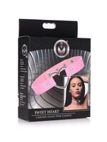 XR Brands Master Series Master Series Heart Choker Necklace - Pink