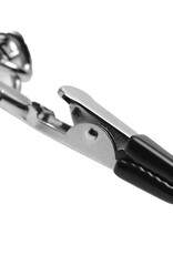 XR Brands Master Series Chained Collar With Nipple and Clit Clamps - Silver