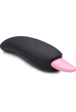 XR Brands inmi Inmi Luscious Licker 7X Rechargeable Silicone Licking Tongue Clitoral Stimulator - Black/Pink