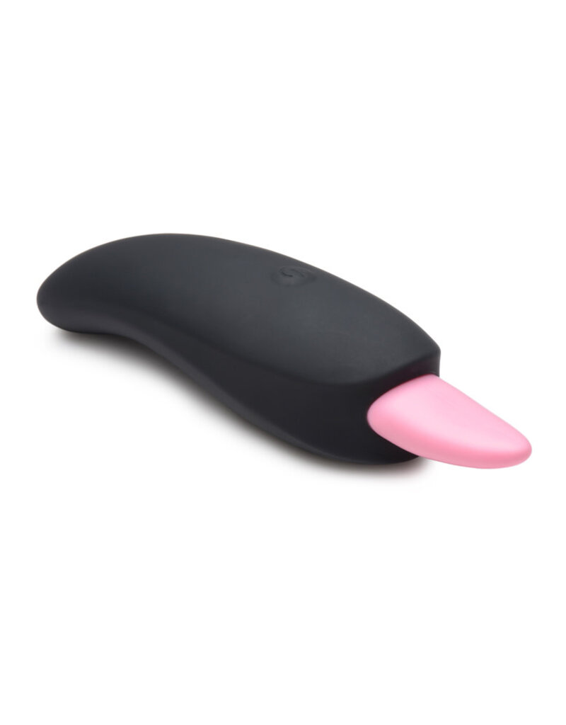 XR Brands inmi Inmi Luscious Licker 7X Rechargeable Silicone Licking Tongue Clitoral Stimulator - Black/Pink