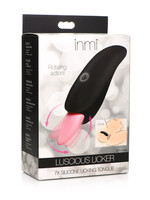 XR Brands inmi Inmi Luscious Licker 7X Rechargeable Silicone Licking Tongue Clitoral Stimulator - Black/Pink