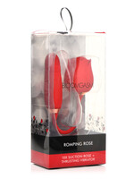 XR Brands inmi Bloomgasm Romping Rose Suction and Thrusting Vibrator - Red