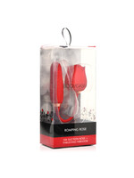 XR Brands inmi Bloomgasm Romping Rose Suction and Thrusting Vibrator - Red