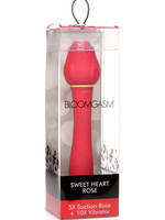 XR Brands inmi Inmi Bloomgasm Suction Rose Vibrator Rechargeable Clit Stimulator - Red