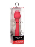 XR Brands inmi Inmi Bloomgasm Suction Rose Vibrator Rechargeable Clit Stimulator - Red