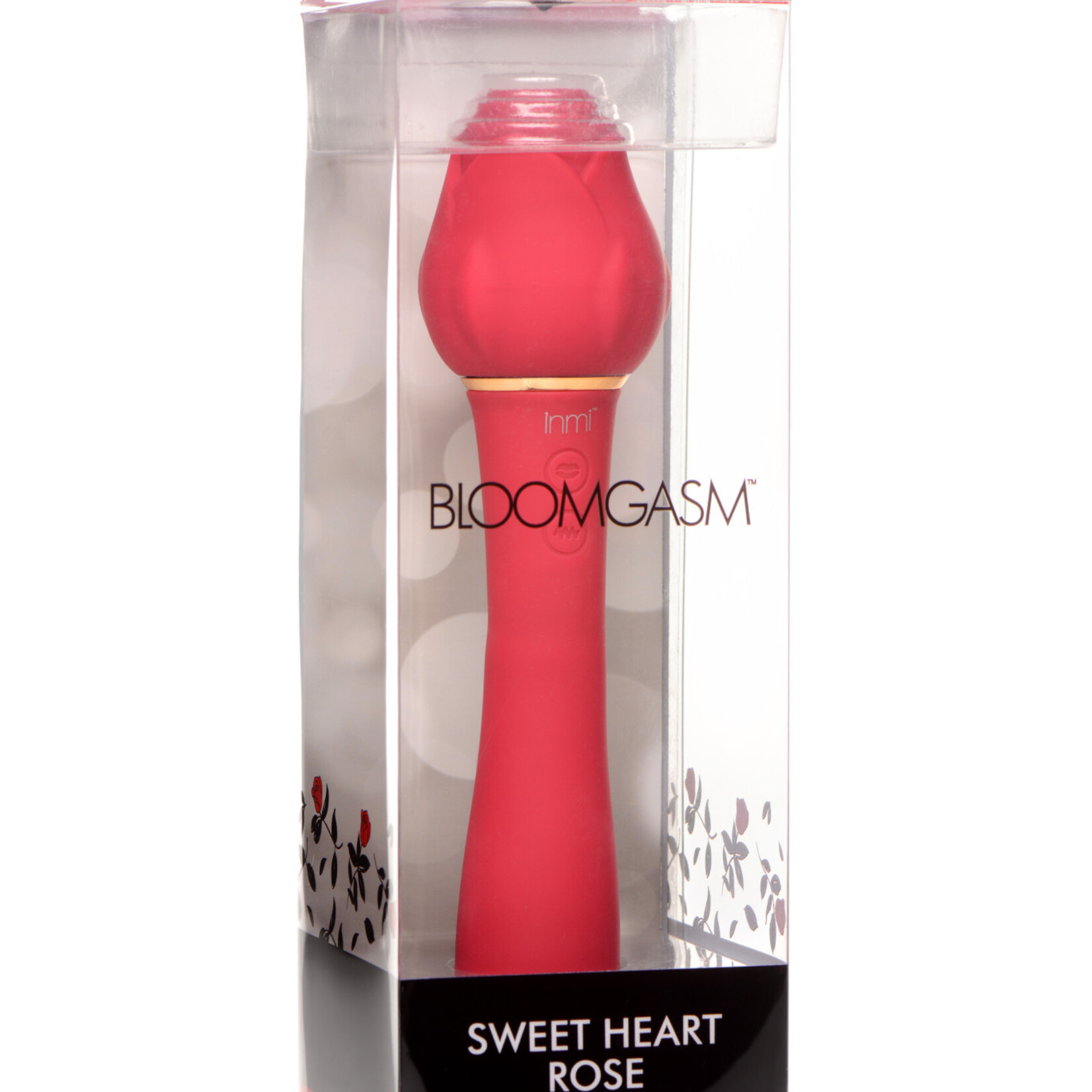 XR Brands inmi Inmi Bloomgasm Suction Rose Vibrator Rechargeable Clit Stimulator - Red
