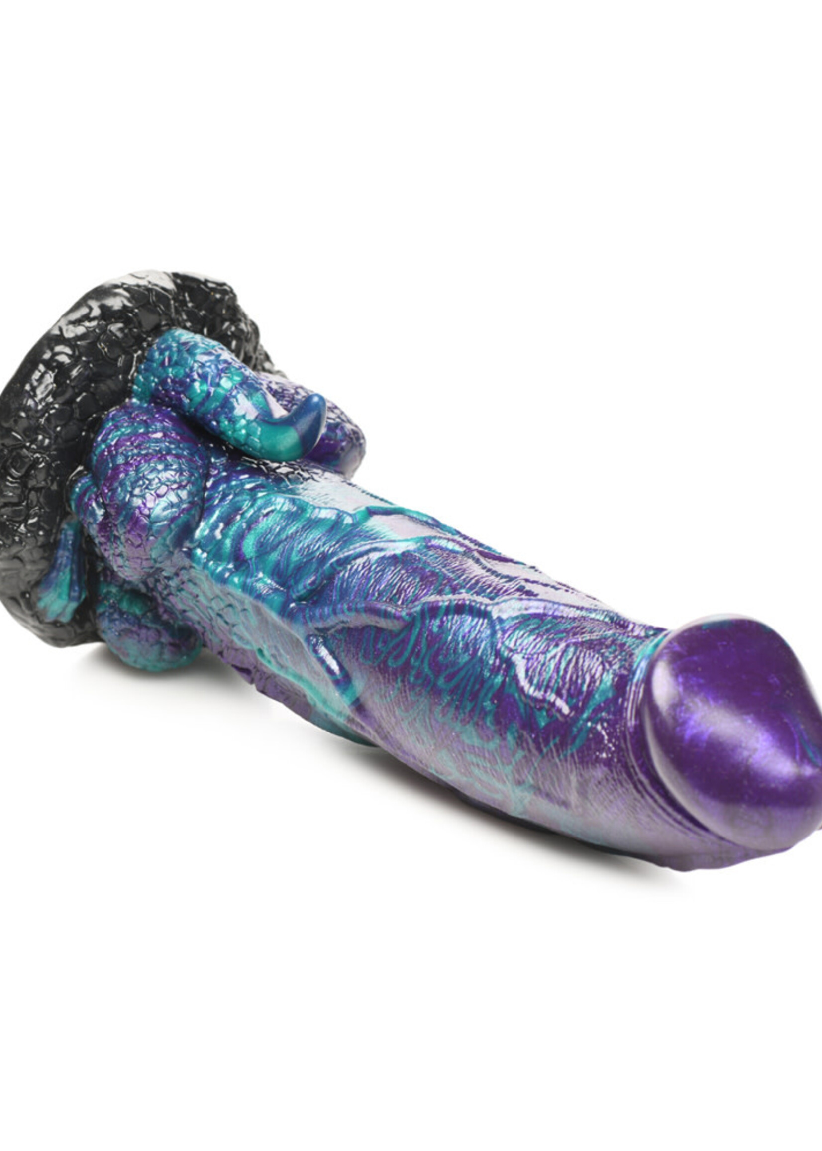 XR Brands Creature Cocks Creature Cocks Dino Dick Silicone Dildo - XL Multi Color