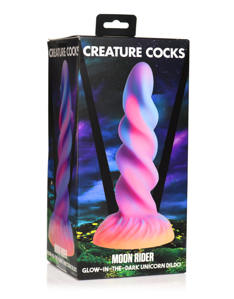 XR Brands Creature Cocks Creature Cocks Moon Rider Glow-In-The-Dark Unicorn Dildo