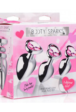 XR Brands Booty Sparks Pink Heart Gem Anal Plug Set