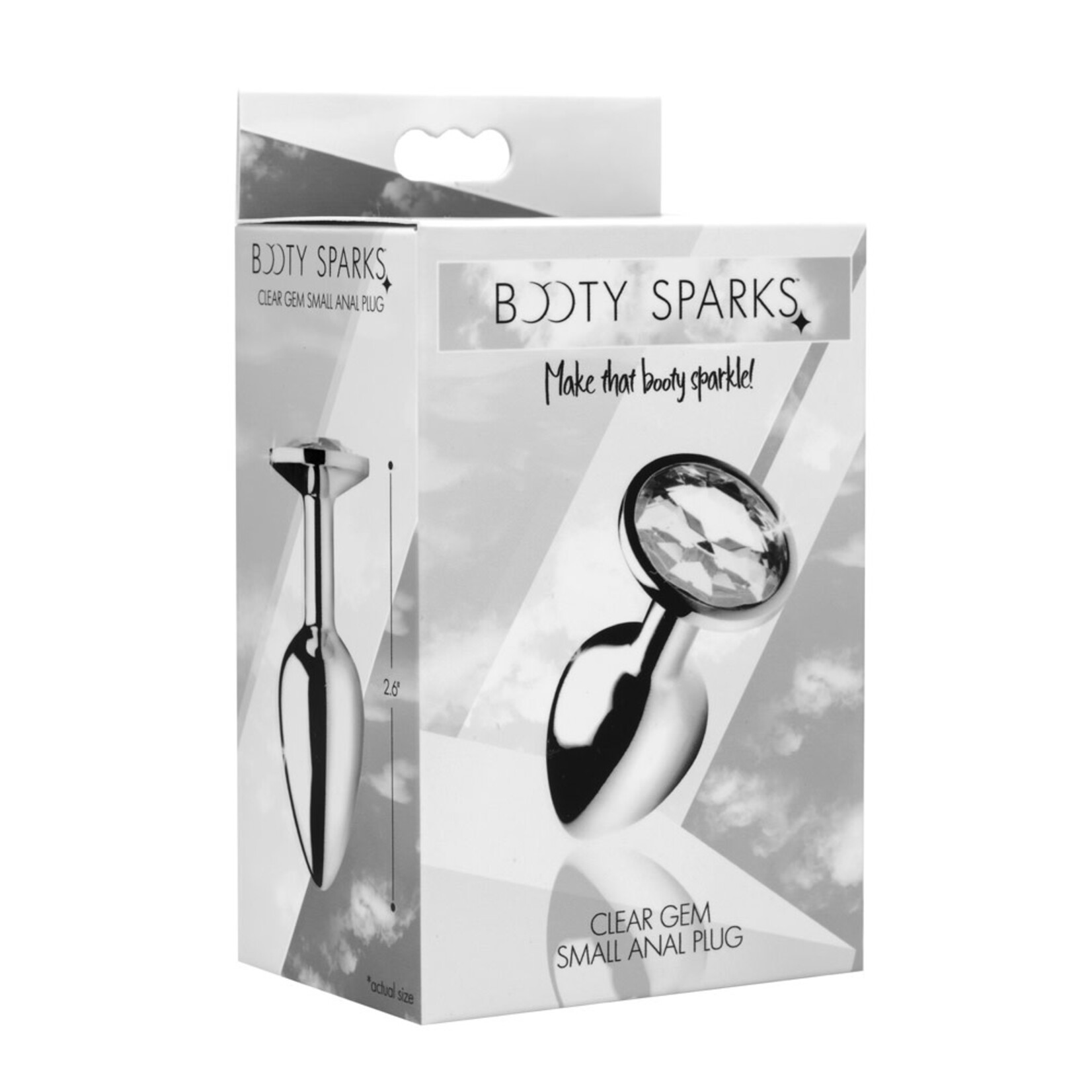XR Brands Booty Sparks Clear Gem Anal Plug - Small