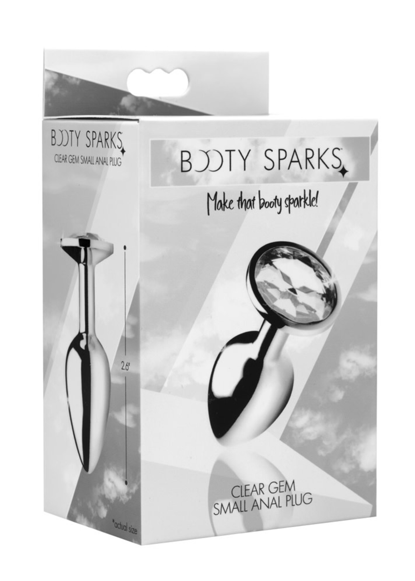 XR Brands Booty Sparks Clear Gem Anal Plug - Small