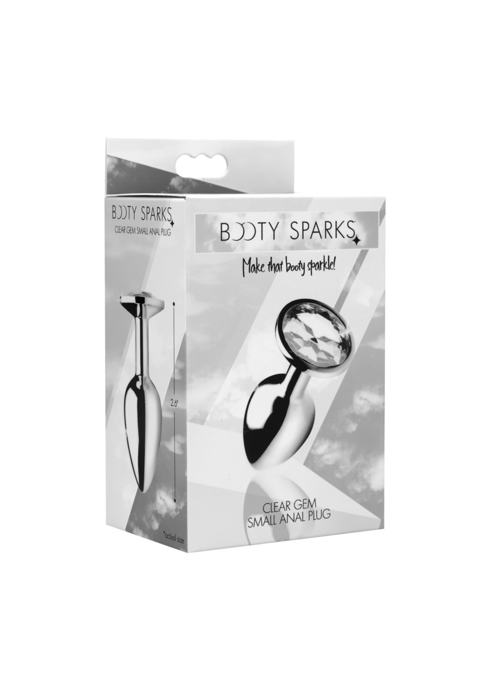 XR Brands Booty Sparks Clear Gem Anal Plug - Small