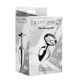 XR Brands Booty Sparks Clear Gem Anal Plug - Small