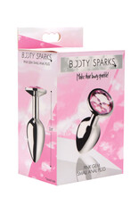 XR Brands Booty Sparks Pink Gem Anal Plug - Small