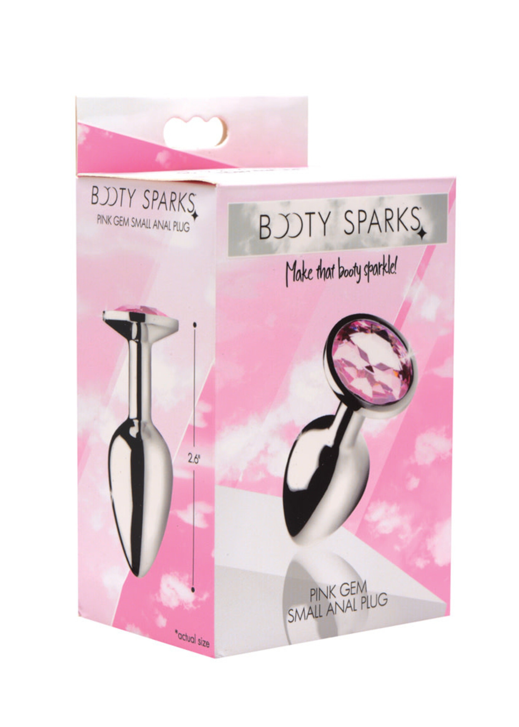 XR Brands Booty Sparks Pink Gem Anal Plug - Small