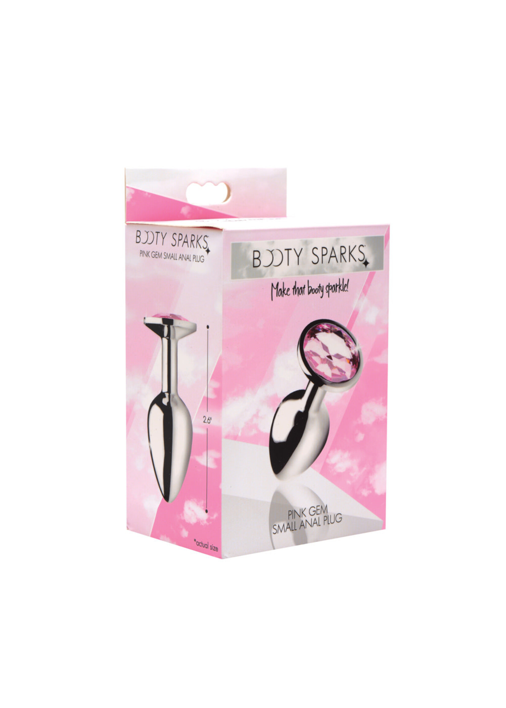 XR Brands Booty Sparks Pink Gem Anal Plug - Small